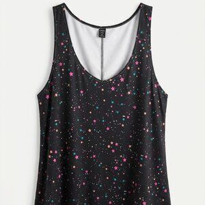 SHEIN Curve Star Print Lace Trim Tank Top - 3XL